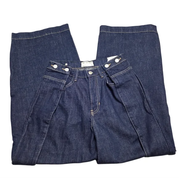 Free People High Street Wide Leg Jeans Boutique Blue Size 29 NWT